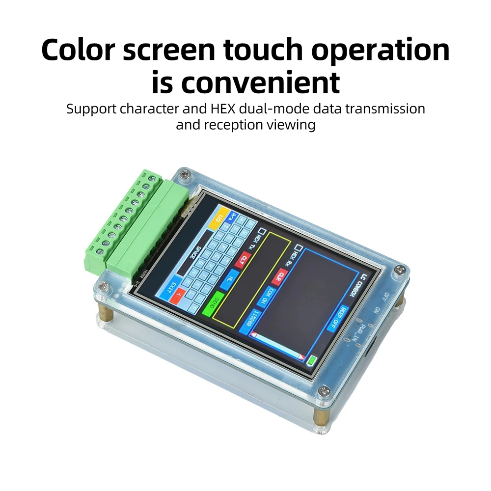 Handgehaltener serieller Debugger mit STM32-Tool, tragbare Datenübertragung RS485 RS232 TTL, 2,8-Zoll-TFT-Touchscreen für Elektronik – Detail 3