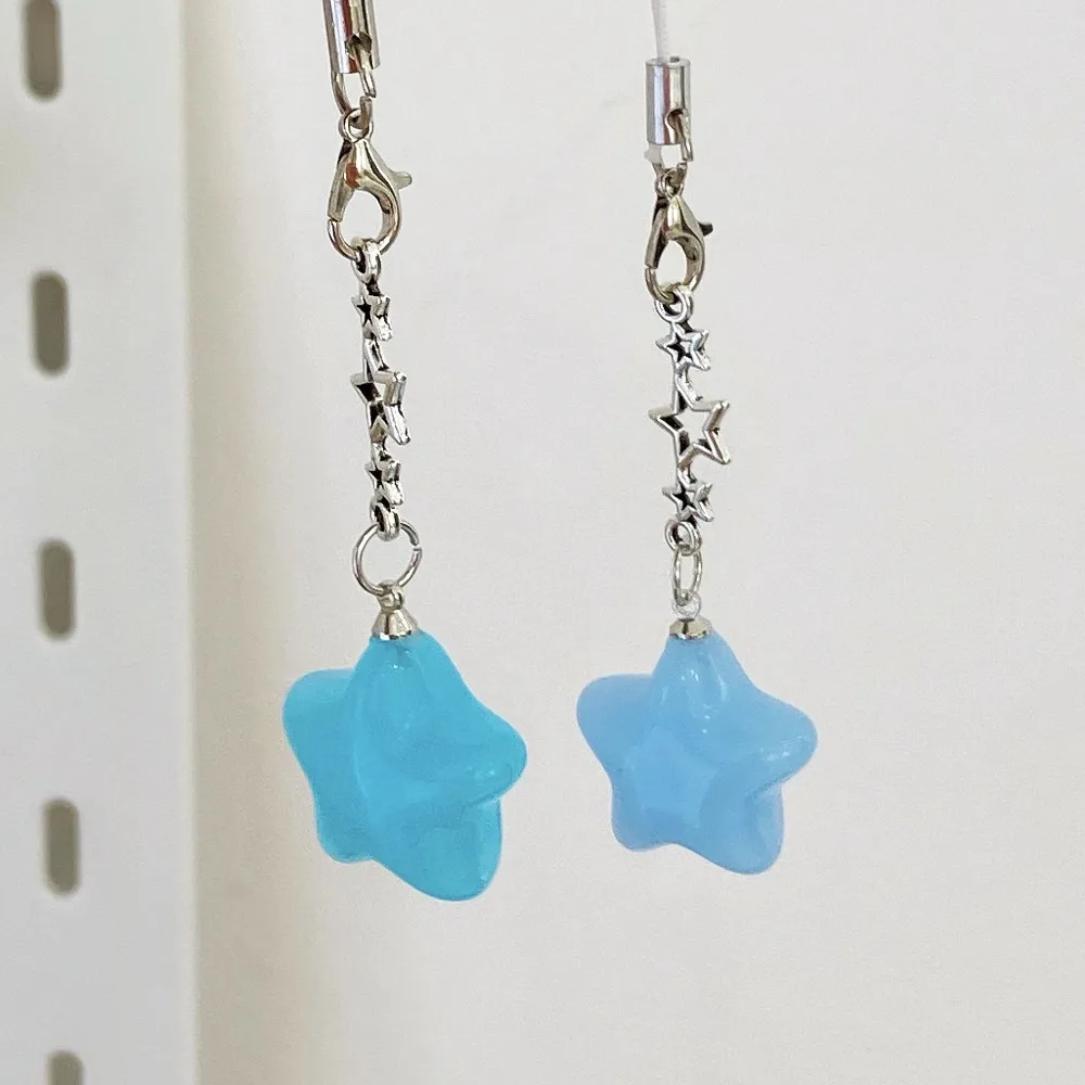 

Ремешок для телефона со звездой и звездой, ремешок для телефона, брелок, подвесная веревка для телефона, стильная цепочка для мобильного телефона ярких цветов, подарок для пары