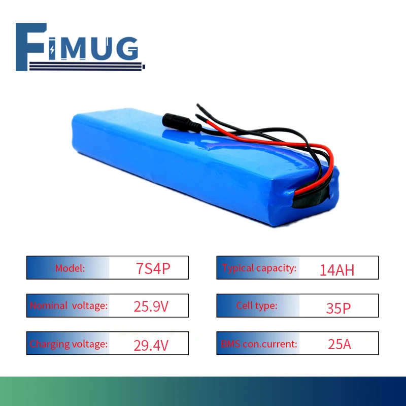 

24V Scooter Lithium Battery Brand New A Product 18650 25.2V 14Ah High Power Battery Pack 25A BMS For Electric Bicycle Wheelhair