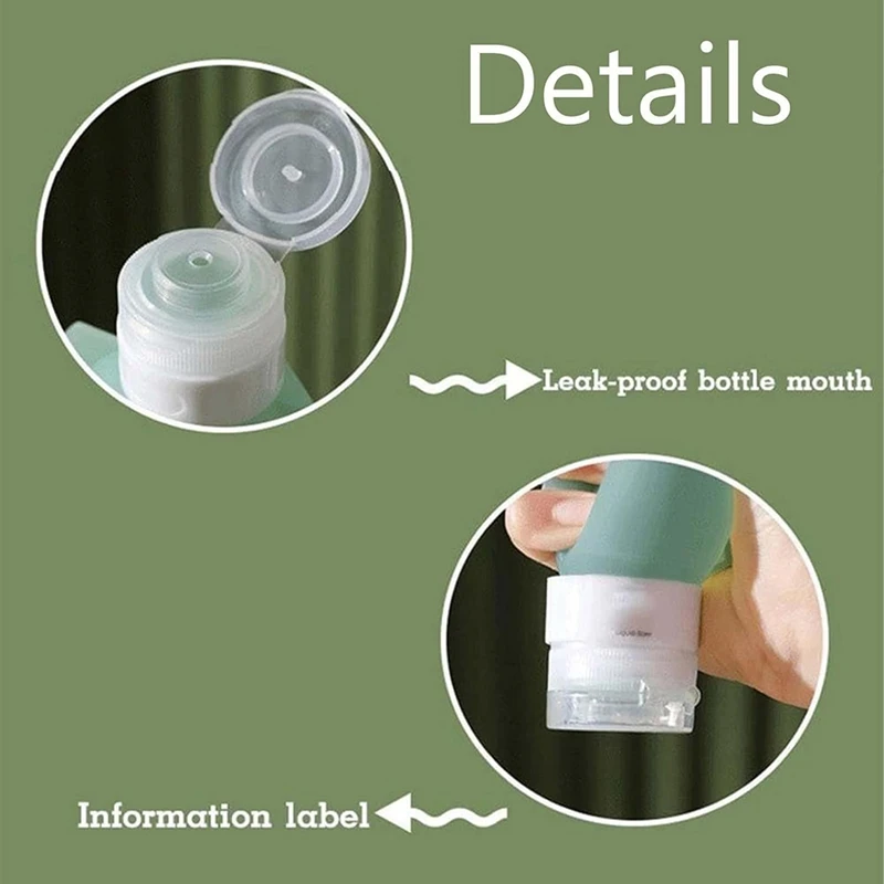 大口径シリコントラベルボトル,ポータブルトラベルボトル,取り付けが簡単