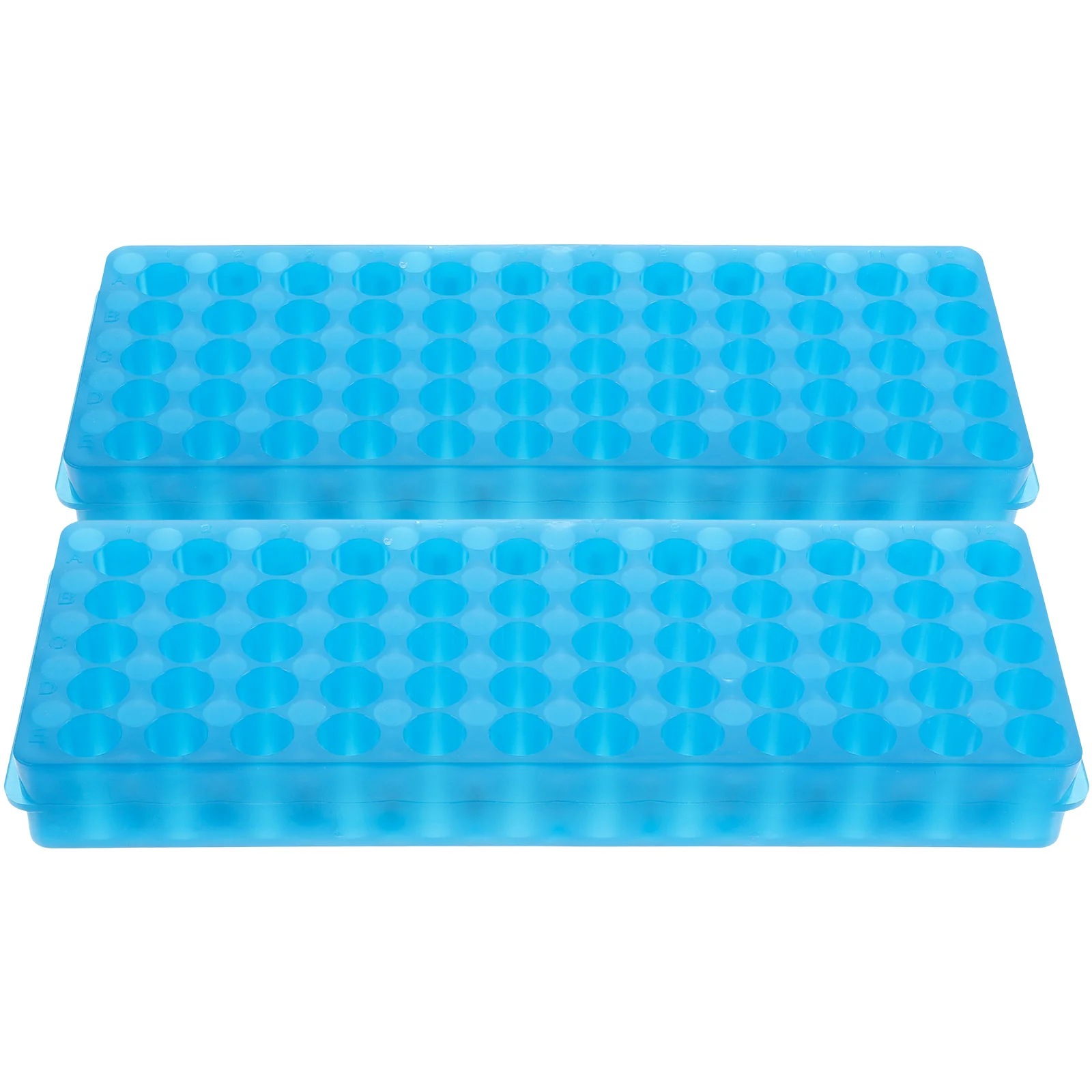 

2pcs Rack Double Sided for 0.5ml 1.5ml 2ml Tubes Testing Tube Rack Blue Laboratories Test Reusable Storage