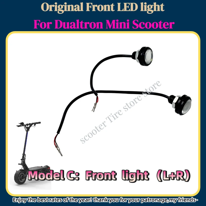 Original Dualtron pièces avant LDE lumière pour Dualtron Mini Scooter électrique lumière LED phare accessoires