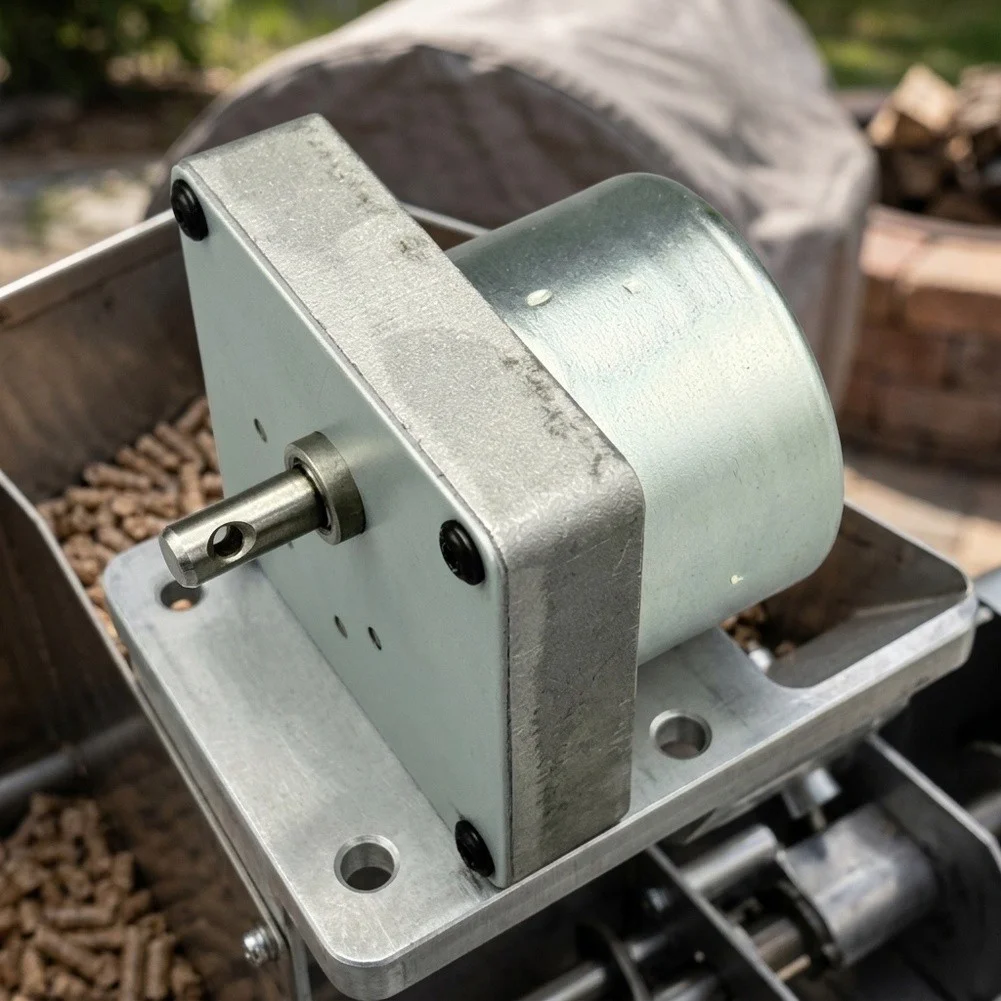 5710 DC 12V Auger Gear Motor for For wood Pellet Grills High Torque Output Sealed Housing 0-4.8 RPM Variable Rotation