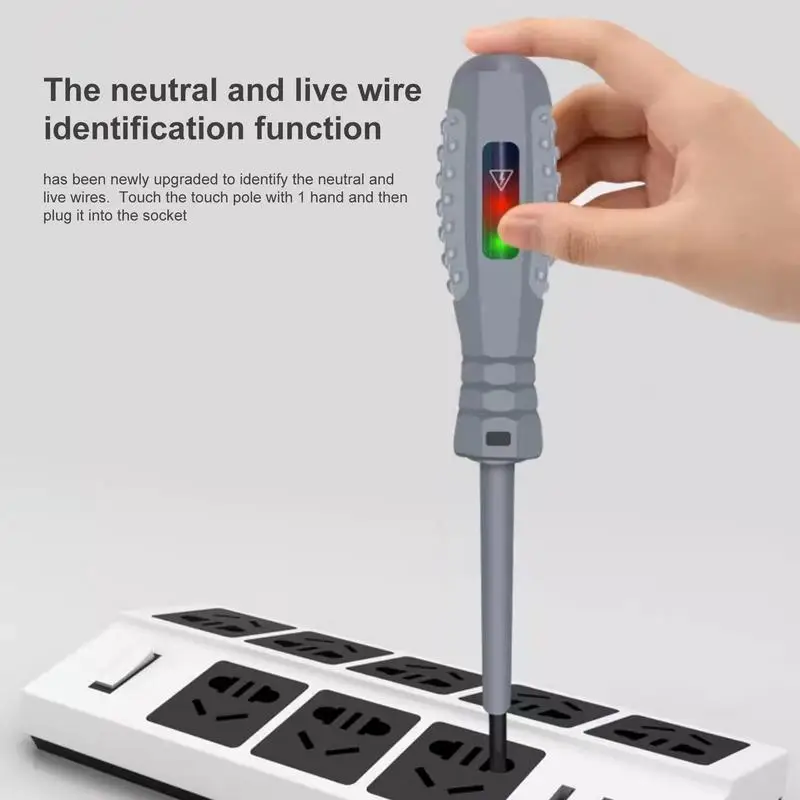 Voltage Tester Screwdriver Live Wire Electrician Tester Magnetic Tester Screwdriver 24V-250V Voltage Detector for AC/DC Circuit