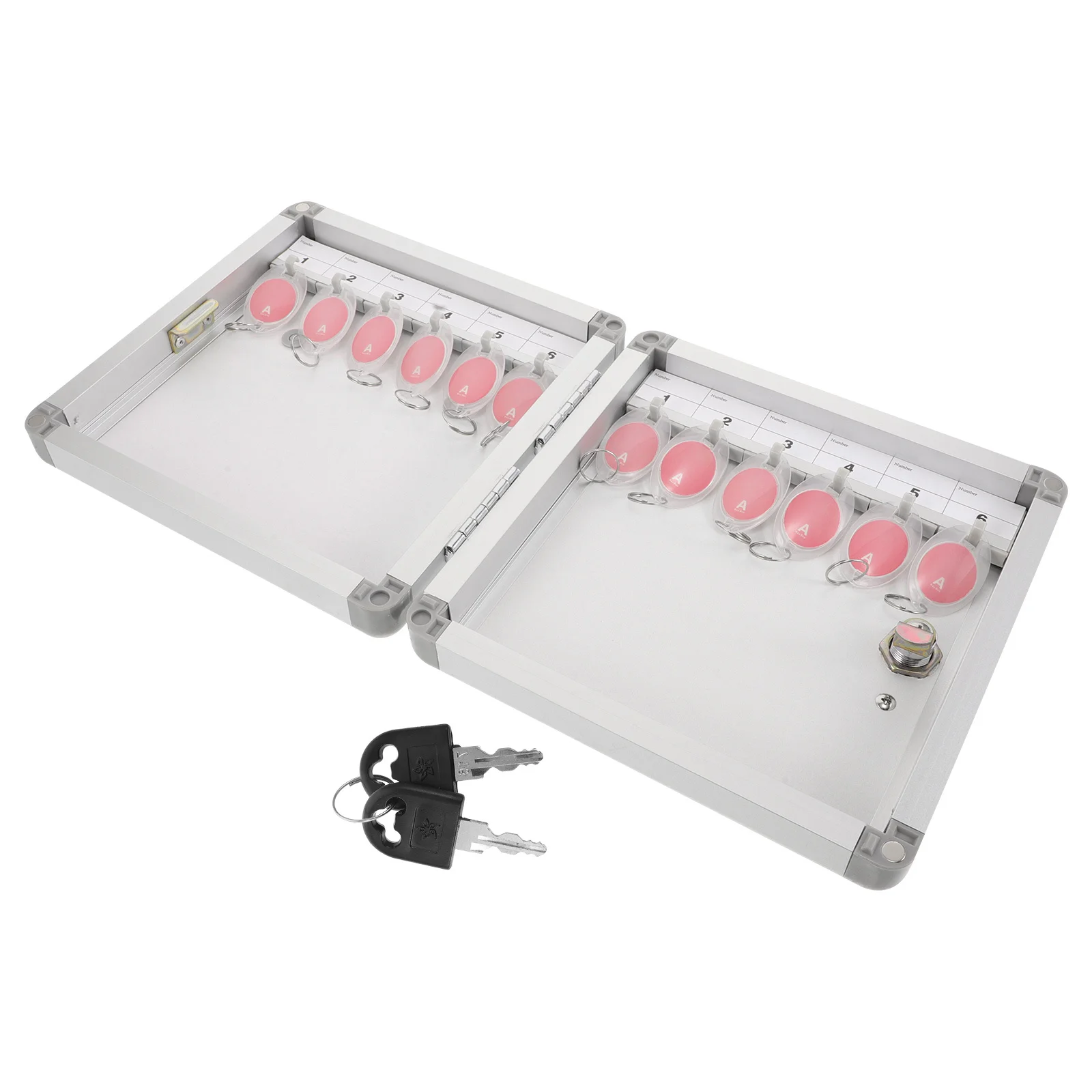 صندوق قفل المفاتيح المعدني شديد التحمل، منظم آمن مثبت على الحائط لمكاتب مستودعات الفنادق مع تصميم مضاد للسرقة وواضح #6