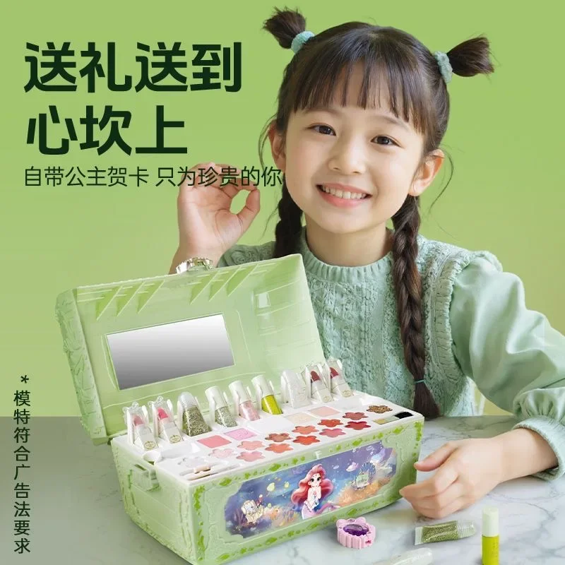 Originale ragazze principessa sirena veri cosmetici set di bellezza giocattolo con scatola per bambini giocattoli di moda regalo principessa
