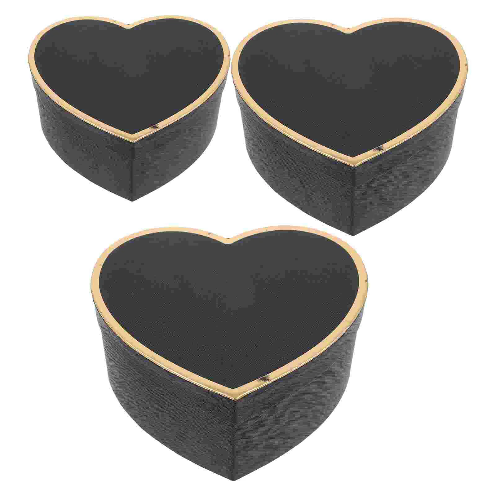 

3 Pcs Heart Shaped Box Gift Wrapping Boxes for Flowers Arrangements Packing Packaging Gifts