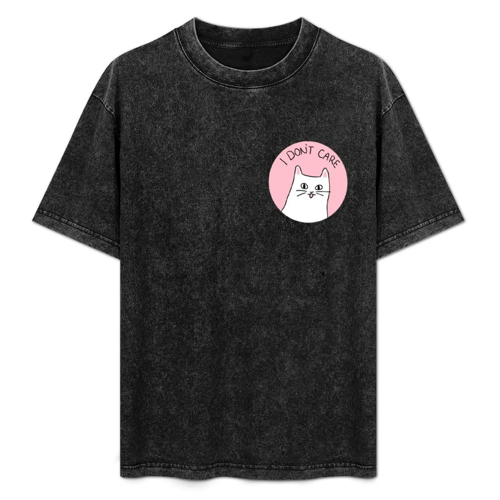 

I Don't Care - Cynical Cat T-Shirt Plus Size Short Sleeve T-Shirt
