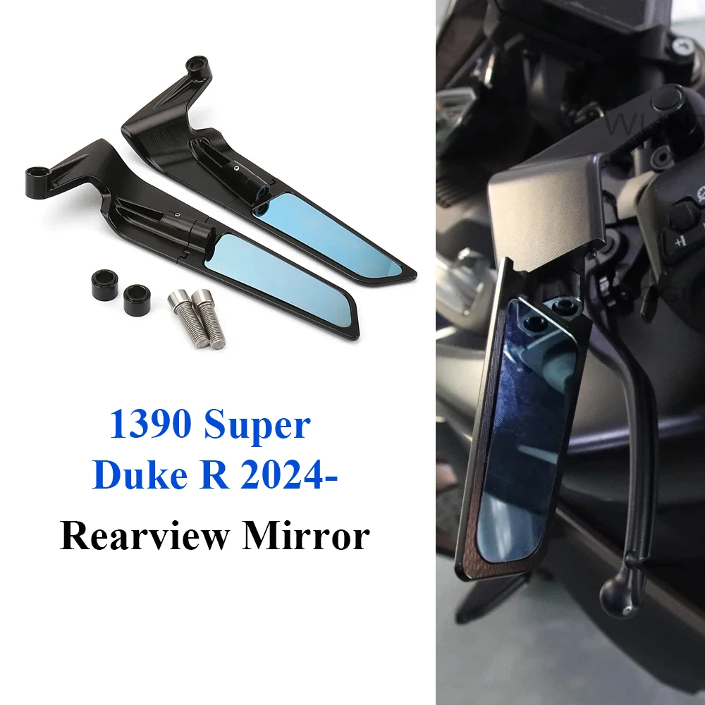 

NEW Motorcycle Stealth Mirrors For 1390 Super Duke R 2024- Sports Winglets Side Mirror Kits Adjustable Mirrors Rearview Mirrors