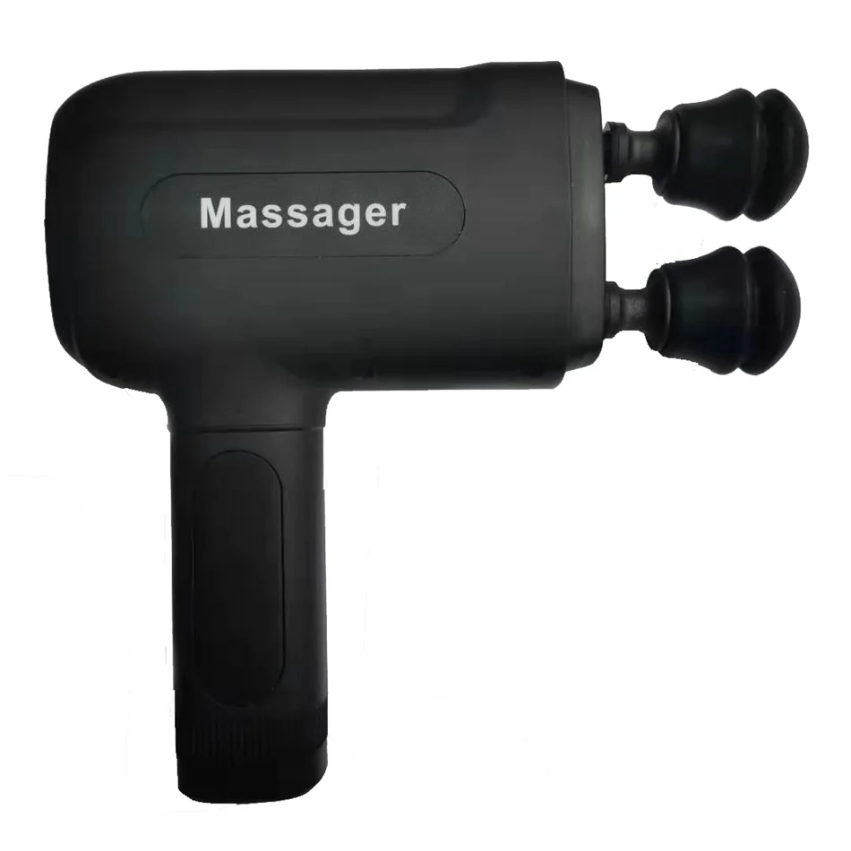 New Handheld Wireless 4 Double Heads Muscle Deep Tissue Fascia Vibration Full Body Soreness Relief Massage Gun
