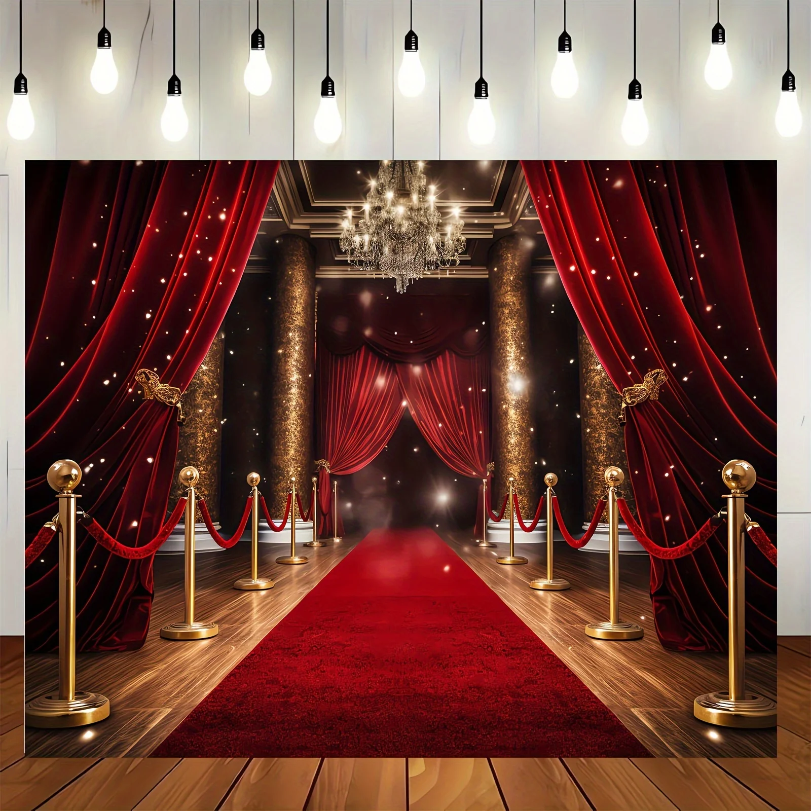 Large Red Carpet Backdrop - Premium Party Wall Decoration for Birthday Celebrations,Durable, Reusable, and Easy to Set Up
