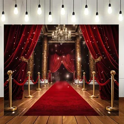 Large Red Carpet Backdrop - Premium Party Wall Decoration for Birthday Celebrations,Durable, Reusable, and Easy to Set Up