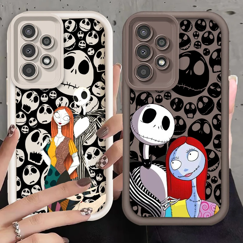 The Nightmare Before Christmas For Samsung A73 A71 A54 A53 A52 A51 A33 A32 A21S A14 A13 A12 A25 A04 A05 5G Eye Ladder Funda