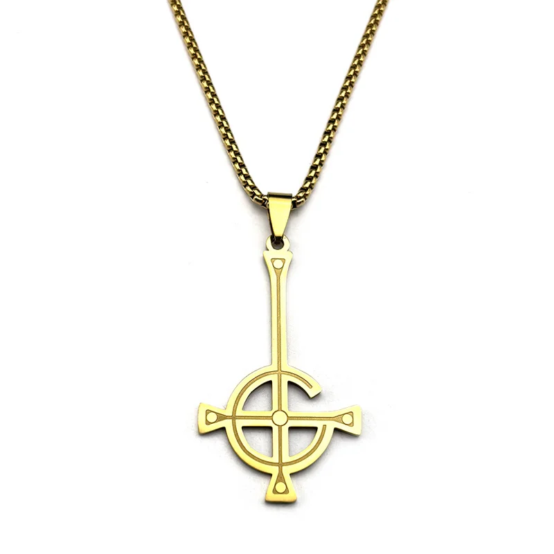 Hiphop Ghost BC Nameless Anhänger Halskette Für Frauen Männer Edelstahl Silber Farbe Band Musical Dark Punk Kette Schmuck Geschenke – Detail 8