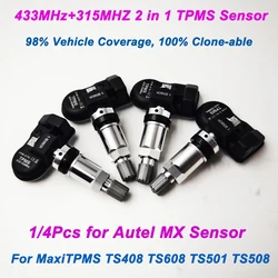 Sensor 2 en 1 para Autel MX, 433MHz, 315MHZ, TPMS, TS501, TS508, TS601, TS608, ITS600E, MK808TS, MK808S-TS, MP808TS, mx-sensor
