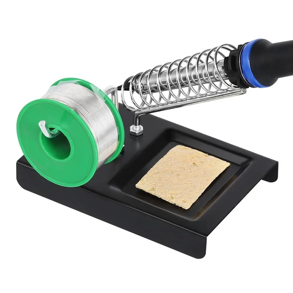 

Металлическая подставка для паяльника с безопасным пружинным держателем и высокотемпературным губчатым слотом для различных паяльников