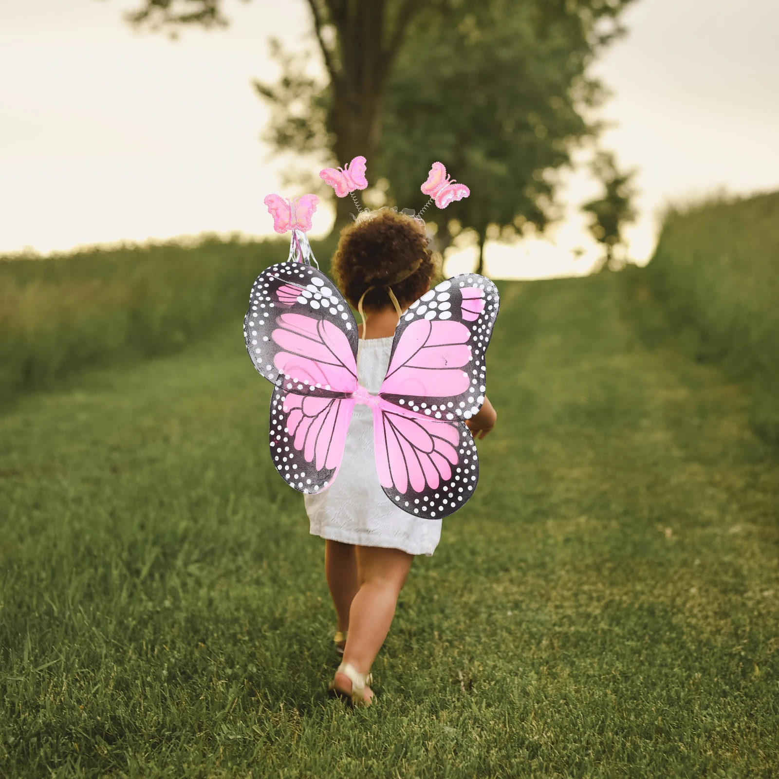 

Kids Children's Headband Props Costumes Fairy Butterfly-wings Wand Outfits for Girls