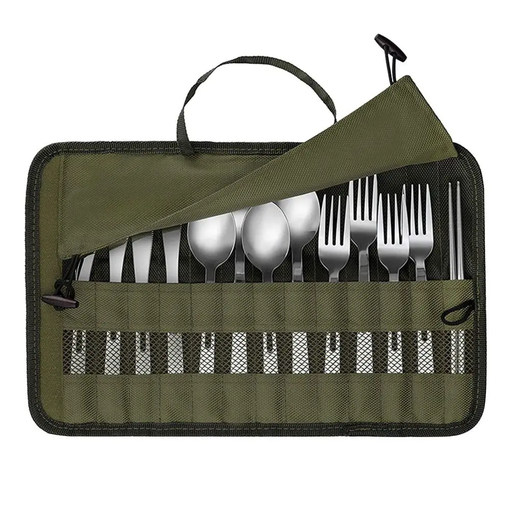 

Camping Outdoor Camping Picnic Kitchen Gadgets Tableware Storage Package Cutlery Bag Storage Bag Kitchen Ware Storage Bag