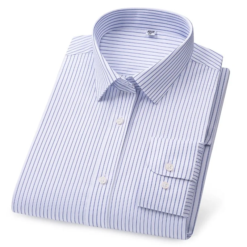 Men Long Sleeve Shirt Business Casual Dad Shirt Spring Autumn New Cotton