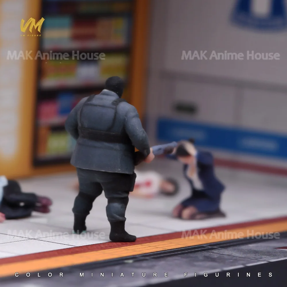 3D Print Figures 1/64 1/43 1/24 1/18 Masked Armed Robber Hostage Body Robbed Bank Overweight Men Realistic Model Scene Car Toys image 24