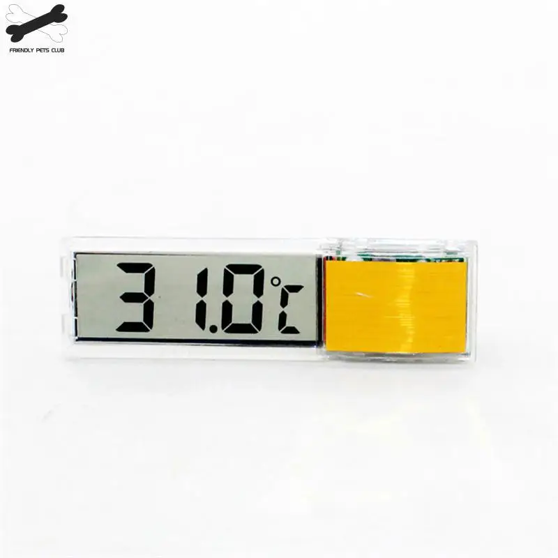 Digital Electronic Aquarium Thermometer, Plastic, Metal, 3D, Fish Tank Temp Meter, Gold, Silver, New Arrival