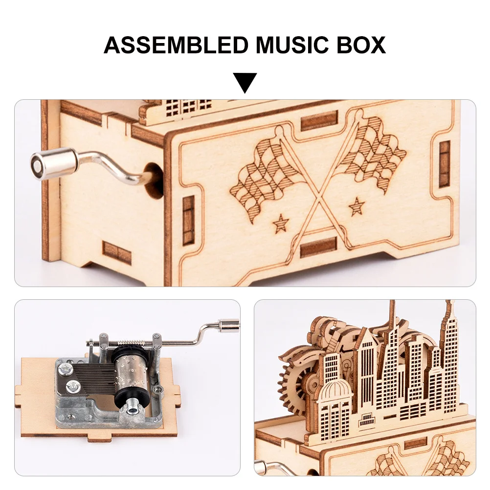 1 set 1 set puzzle carillon puzzle in legno per bambini assemblaggio fai da te giocattolo educativo superficie liscia sviluppe creatività