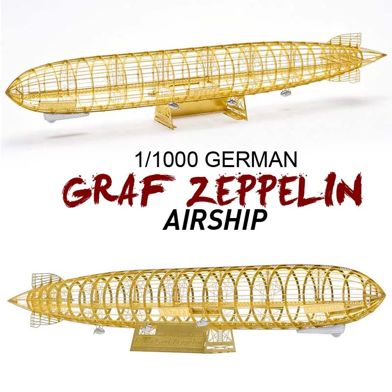 1/1000 German Graf Zeppelin Airship Brass PE Detail DIY Puzzle 3D Three Dimensional Assembly Metal Structure Model Toy Xmas gift