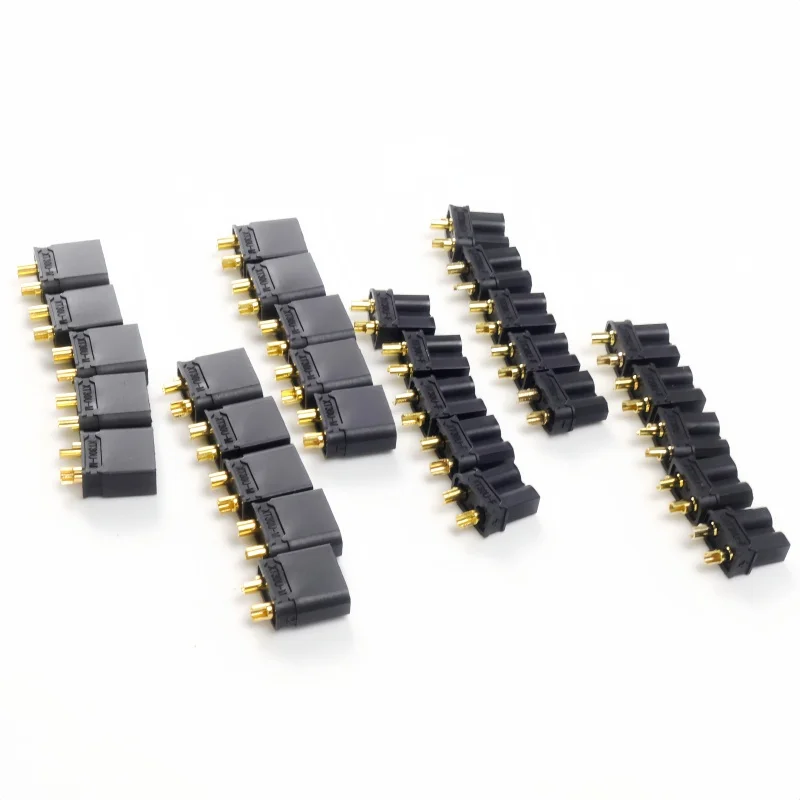 10 peças XT-30U conectores bala macho e fêmea plugue para aeronaves multi-rotor rc asa fixa bateria de lítio esc