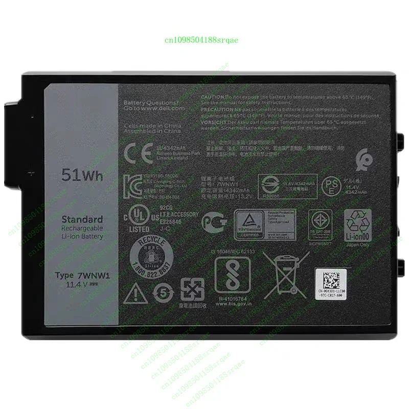 

New 7WNW1 6NNCF DMF8C Battery for Dell Latitude 5420 5424 7424 Rugged EXTREME"% Test"