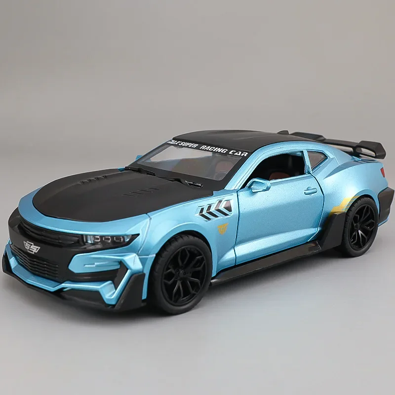 1:24 Chevrolet Camaro Hornet ﻿Alloy Sports Car Model Sound and Light Pull Back Metal Vehicle Model Toys for Children Boy Gifts