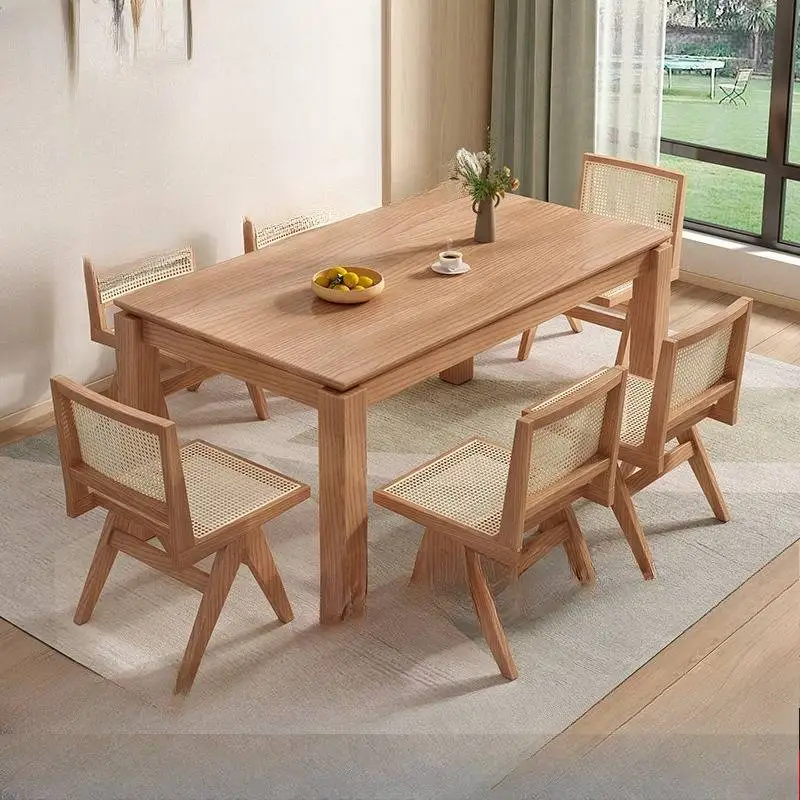 Ornament Decorations Dining Table Kitchen Solid Nordic Outdoor Home Dining Table Camping Wood Mesas Comedor House Furniture