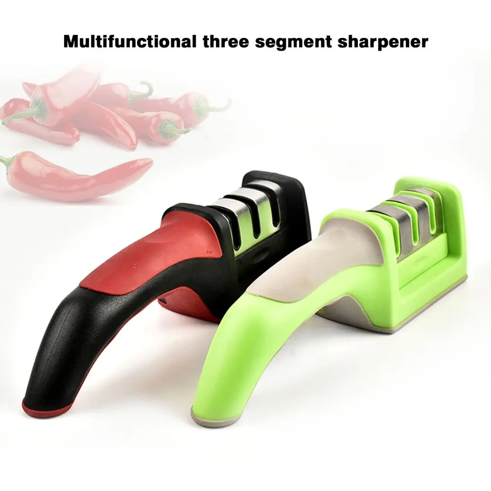 Portable Handle Knife Sharpener 3 Stages Hard Carbide Ceramic Sharpening Stone