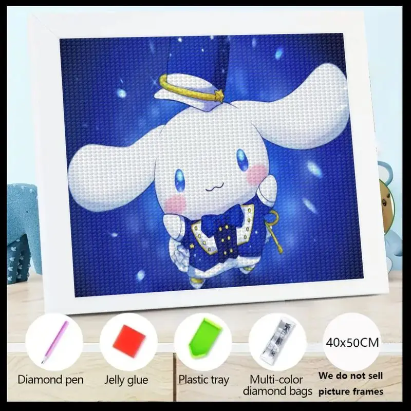 

1 шт. Cinnamoroll 5D полный квадратный набор для алмазной живописи, DIY Sanrio Anime Kawaii, милая облачная собака в волшебной звездно-синей униформе