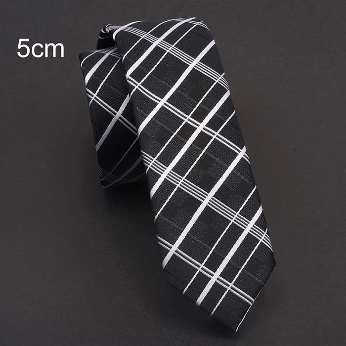 5cm preto à prova dwaterproof água listrado dot xadrez masculino estreito pescoço gravata para festa de casamento presente escritório negócios acessórios gravata magro