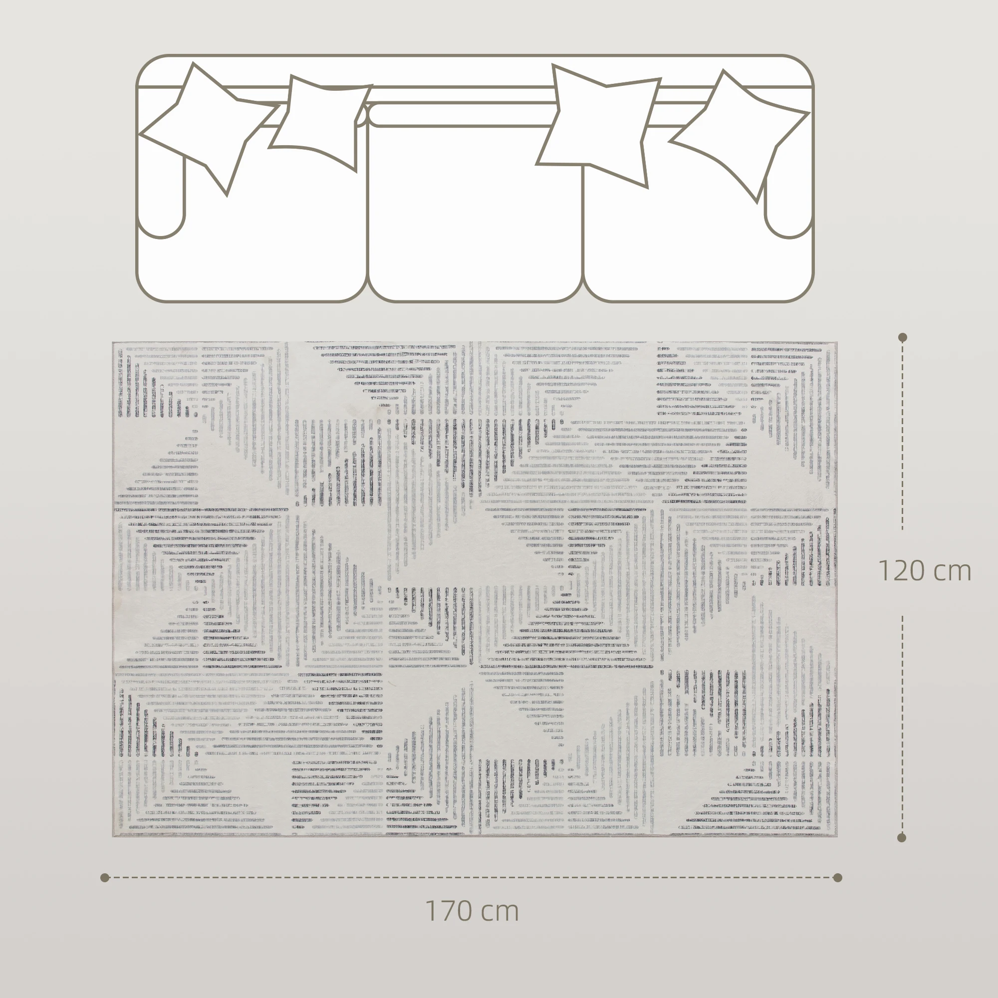 HOMEFISH Plush polyester surface offers ultra-soft comfort underfoot area rug