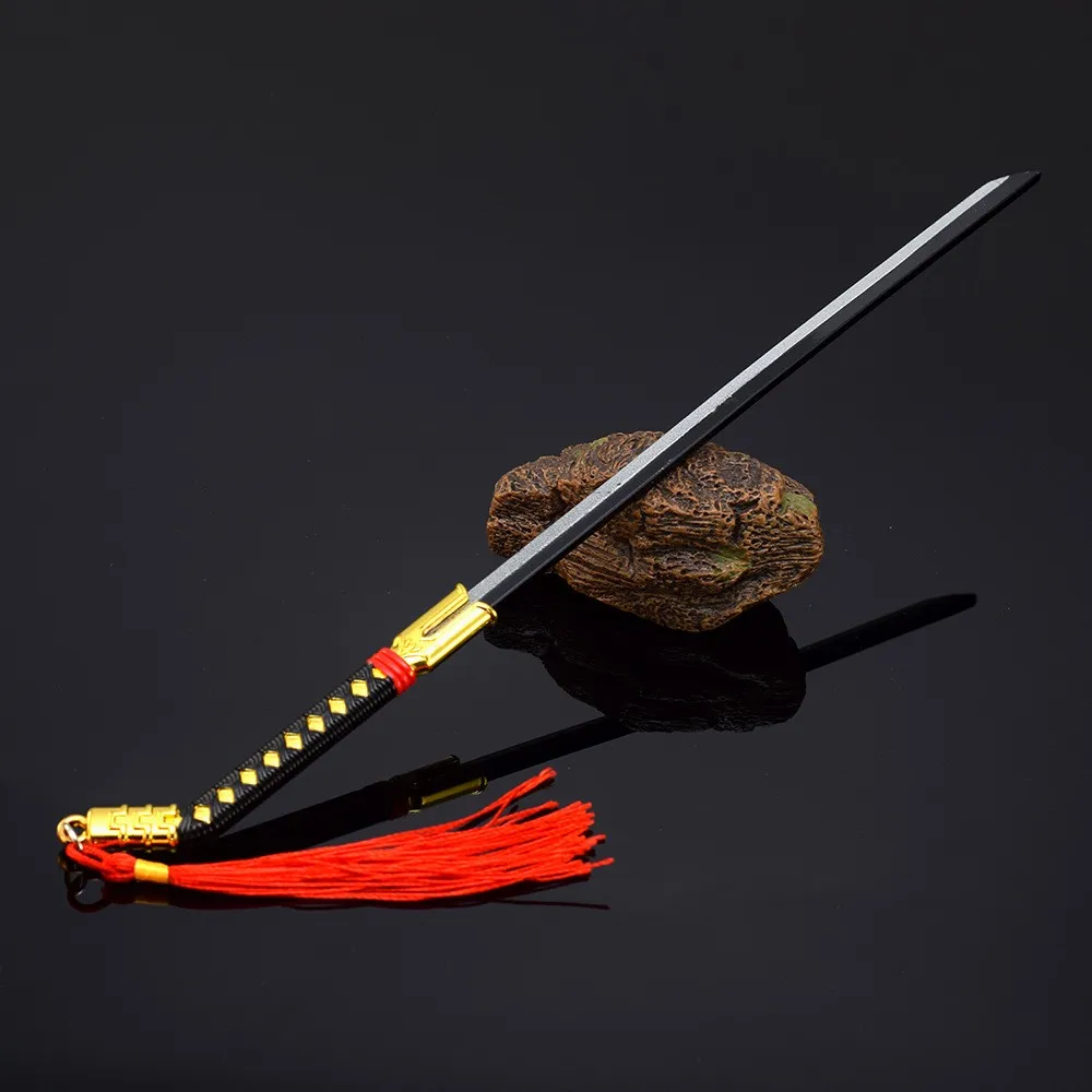 26cm Bleach Anime Replica Zanpakuto with Tassels Benihime Sword Model Kisuke Urahara 1:6 Action Figure Accessory Decoration Toys