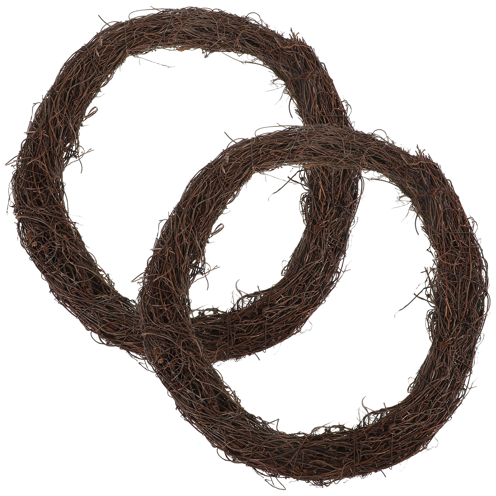 

2pcs Christmas Wreath Natural Grapevine Twig Rattan Ring 35cm Decorative Frame for DIY Craft Wedding Holiday Party