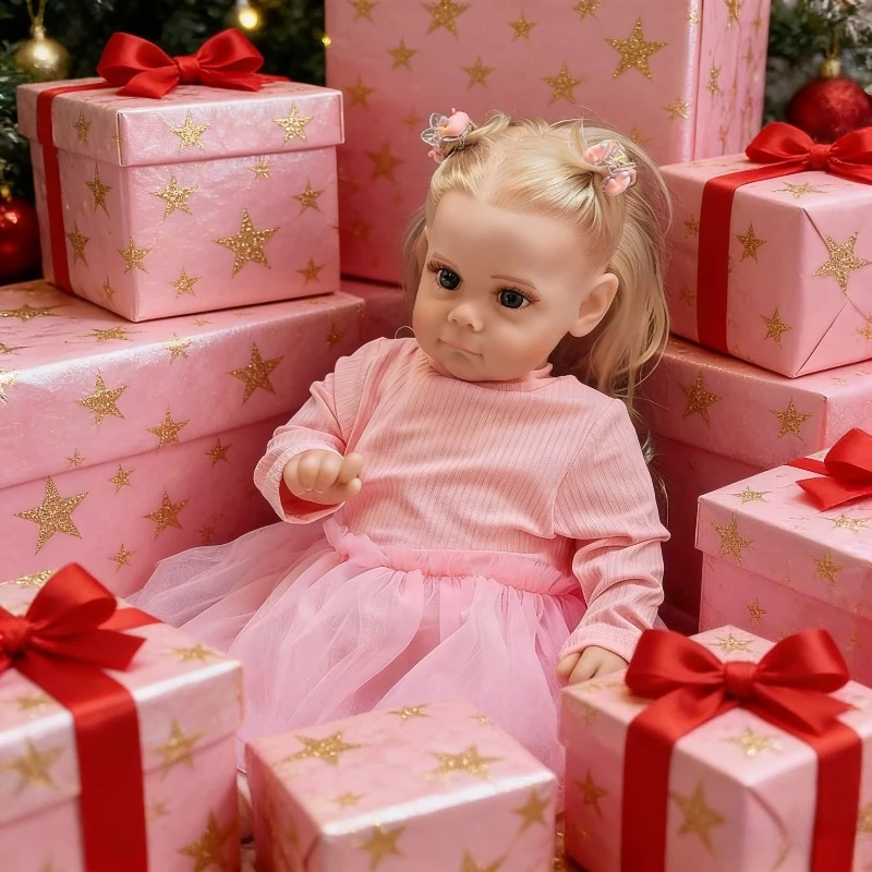 

21-дюймовая мягкая силиконовая виниловая кукла Reborn для маленьких девочек Maggi, красивая принцесса, реалистичная кукла, подарок для девочек