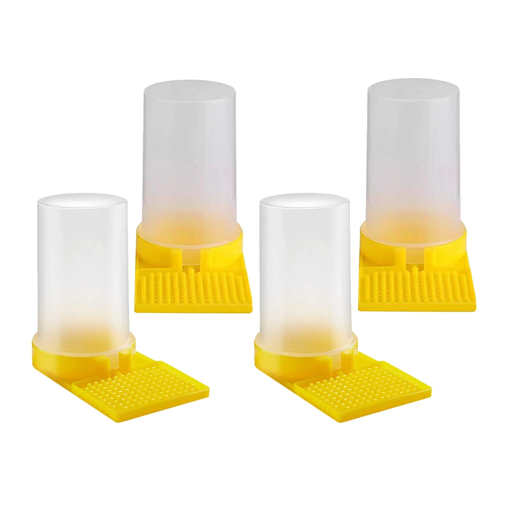 

4 Pcs Bee Feeder Durable PP Material Beehive Waterer Small Cup Beekeeping Supplies Entrance Tool for Bees Garden