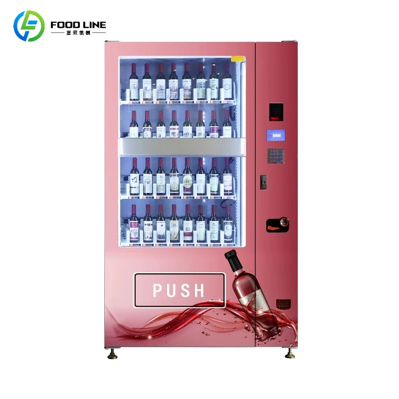 

Best-selling Red Wine Vending Machine Beer Wine Bottle Vending Machine With Elevator Alcohol Vending Machine Customized