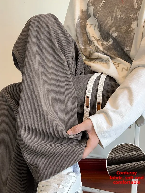 

Мужские вельветовые брюки American Sle, осенние, новые, модные, свободные, повседневные, прямые, длинные, высокого качества, бренд LPZ