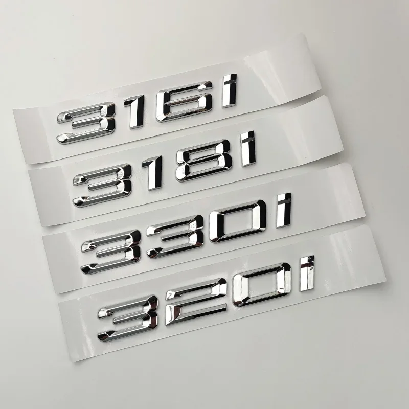 

3D ABS Chrome Car Trunk Letters Stickers For BMW F30 E90 G20 E46 316i 318i 320i 325i 328i 330i 335i 340i Emblem Logo Accessories