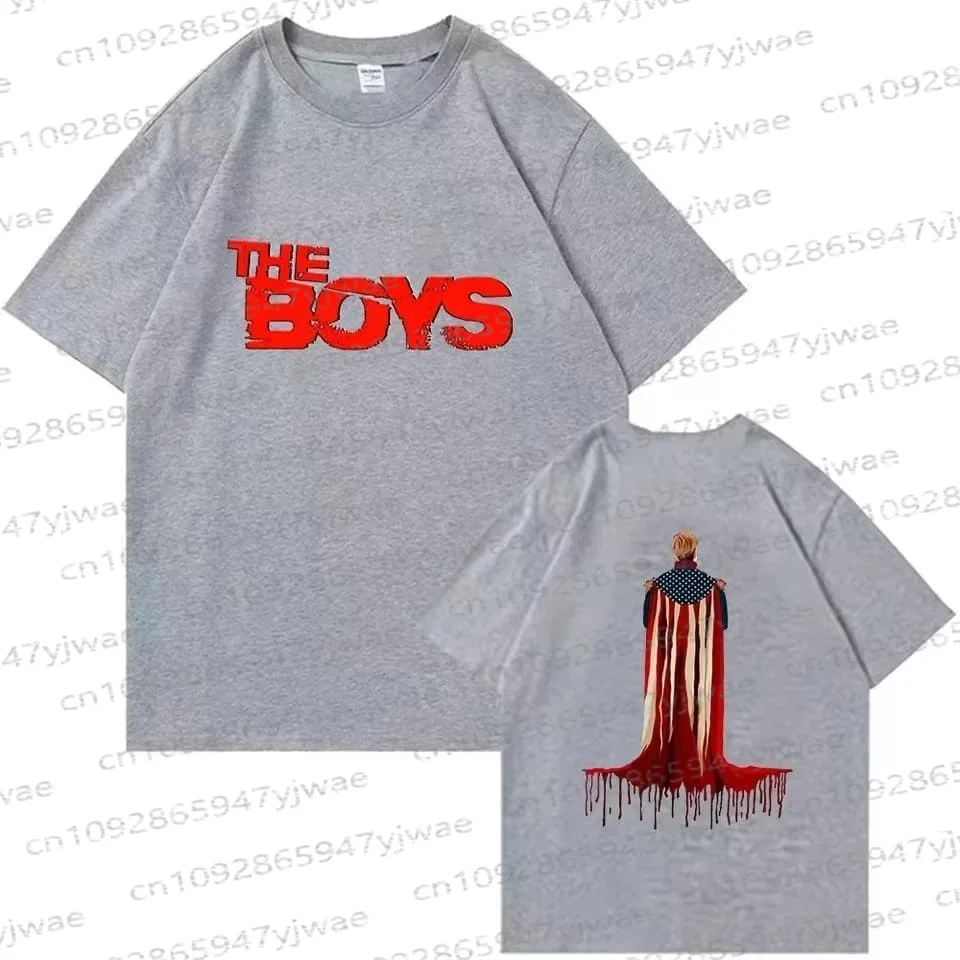 American TV The Boys Homelander Grafik-Baumwoll-T-Shirt, Sommer-Streetwear, Y2k, kurzärmelig, modisch, lässig, Vintage, Eltern-Kind-T-Shirt – Detail 15