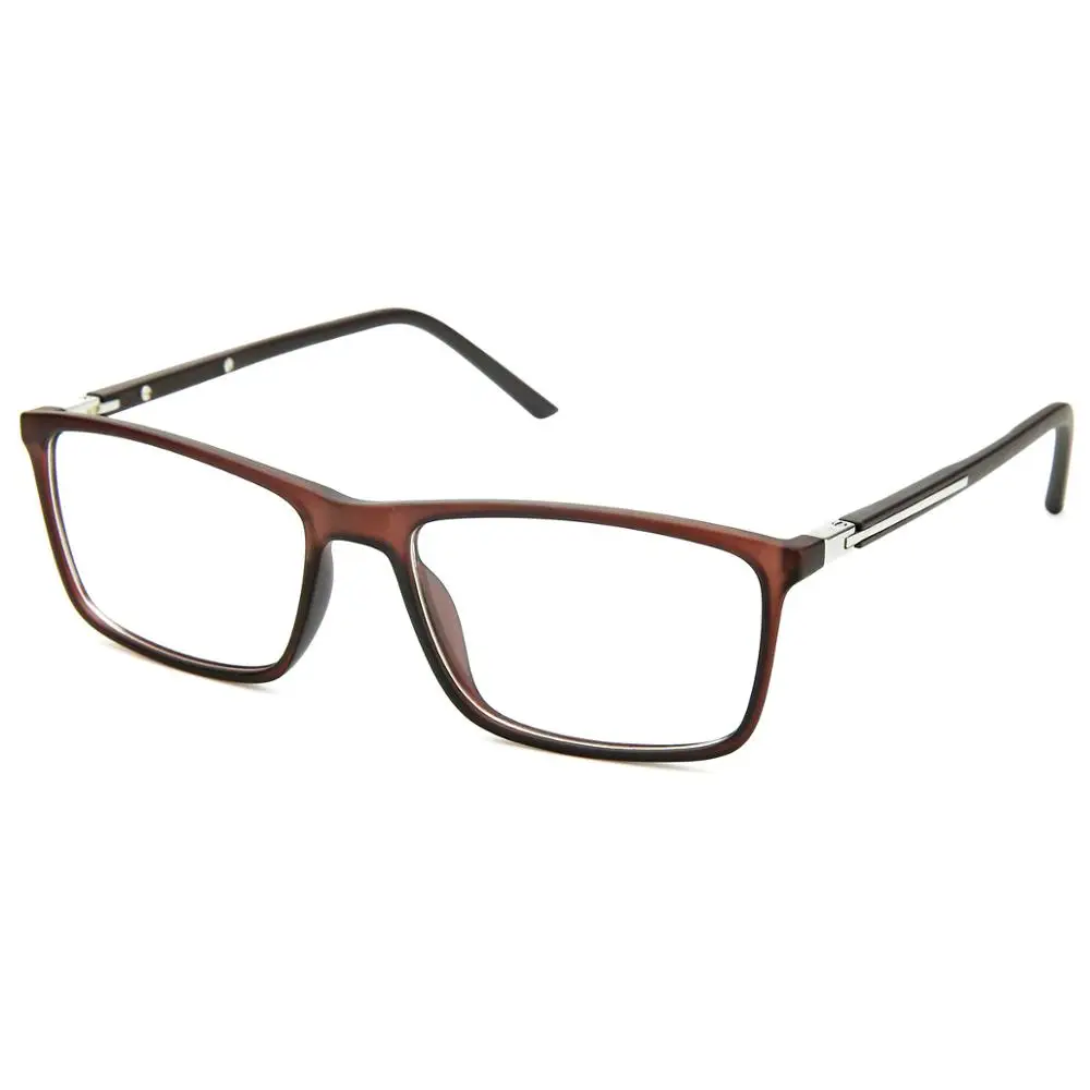 

ZENOTTIC Brown Fashion TR90 Optical Glasses Frame Men Ultralight Square Non-Prescription Eyewear Clear Lens Computer Eyeglasses