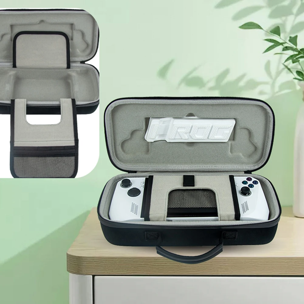 EVA Game Console Storage Bag Waterproof Game Console Protection Bag Anti-Drop Replacement with Inner Partition for ASUS Rog Ally