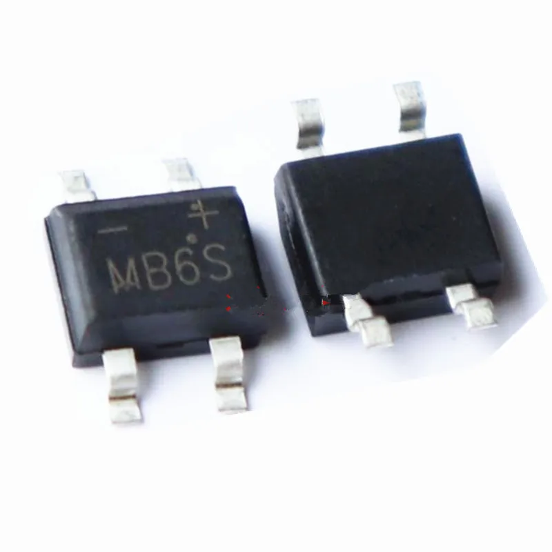 (10piece)100% New MB6S bridge rectifier bridge rectifier 600V/0.5A SOP-4