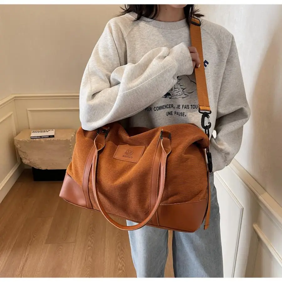 

Luggage bags, corduroy travel bags, short-distance business travel bags, suitable for sports, fitness, yoga bags, business trips