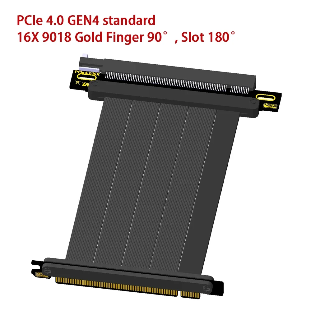 Imagem -05 - Cabo de Extensão de Placas Gráficas Universal Novíssimo Pci-e 4.0 Gen4 Placa Vídeo 16x Chassis Atx Vertical Velocidade Máxima 30 Gpu 40 Gpu 2024