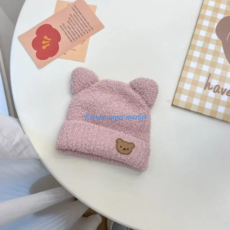 090B قبعة دافئة أنيقة للأطفال تسمح بمرور الهواء لحماية الأذن للأطفال الصغار، غطاء محرك السيارة مقاوم للرياح #3