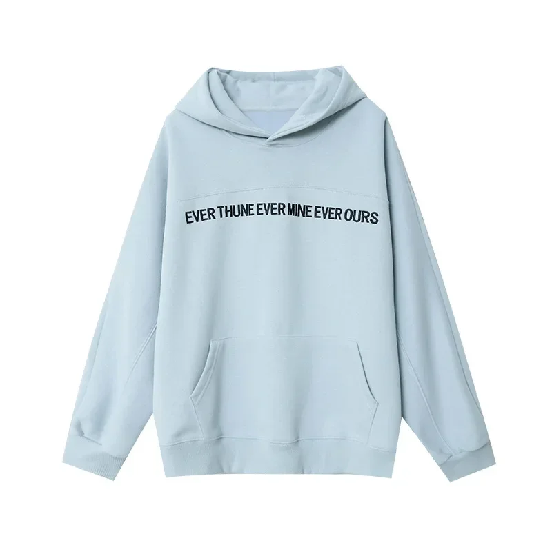 Autumn Women's Sports Sweat American Retro Street Trend Hoodie Letters Embroidered Loose Oversized Pullover Hooded Sweatshirt